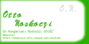 otto moskoczi business card